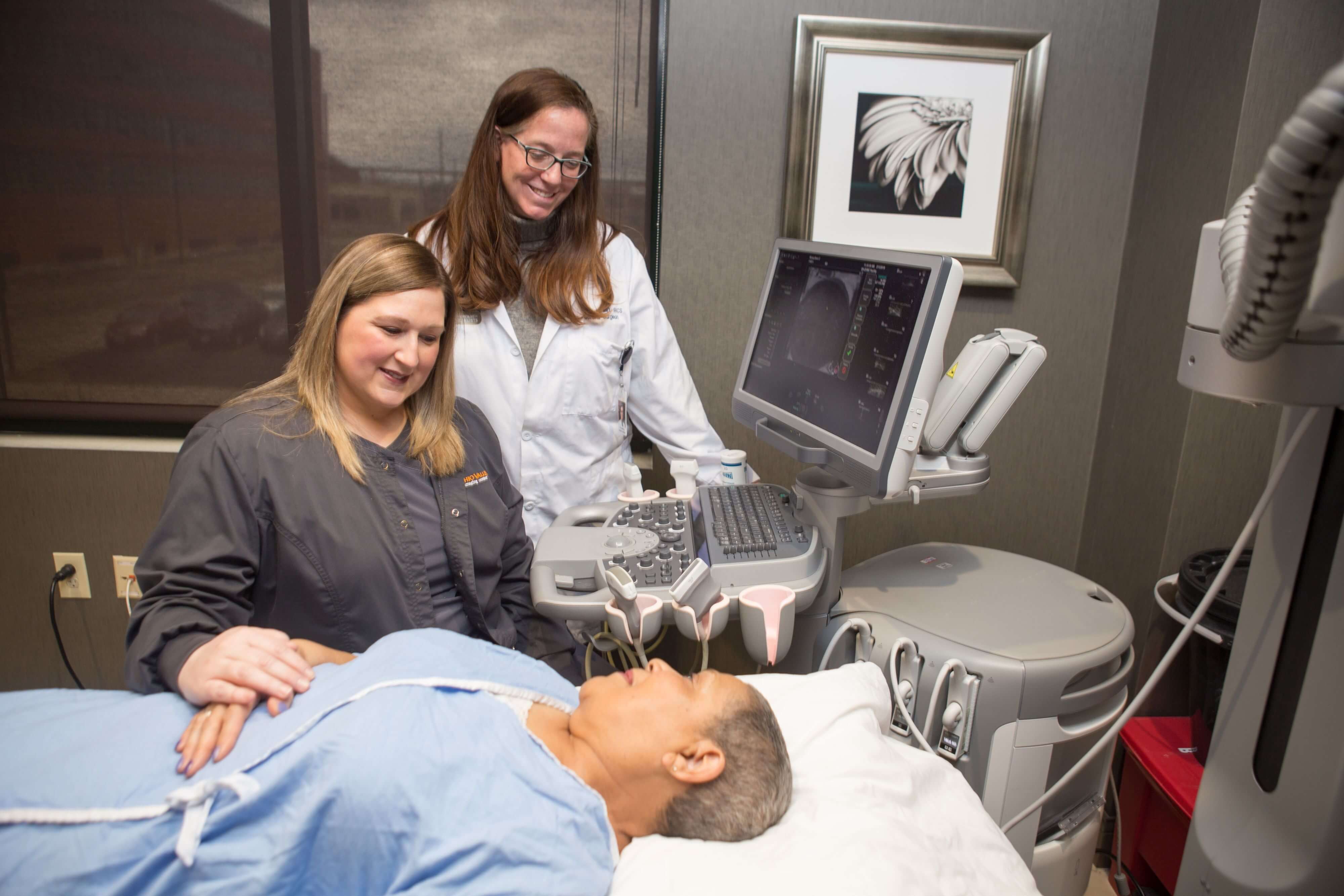 Woman Laying Down for Ultrasound